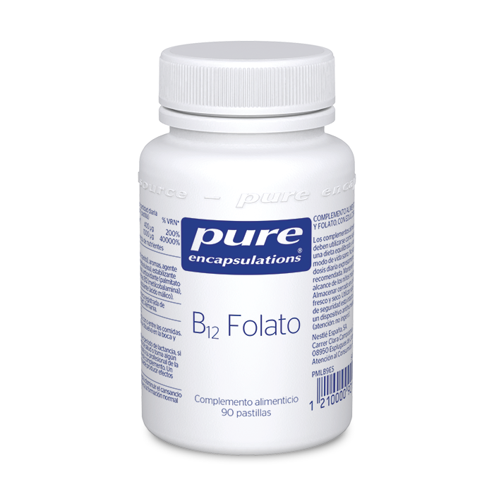 Complemento alimenticio B12 Folato 90 pastillas Pure Encapsulations.