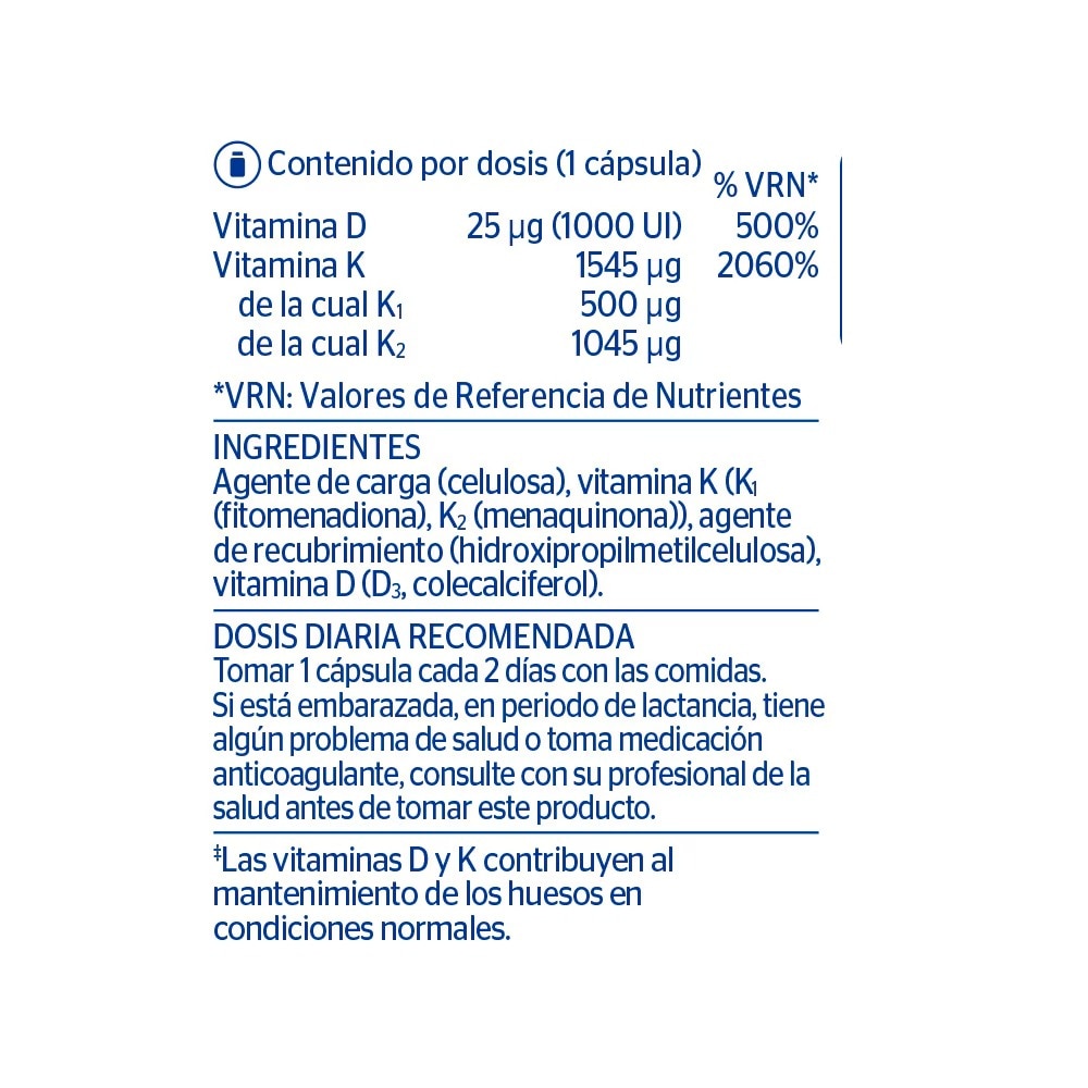 Nutritional table